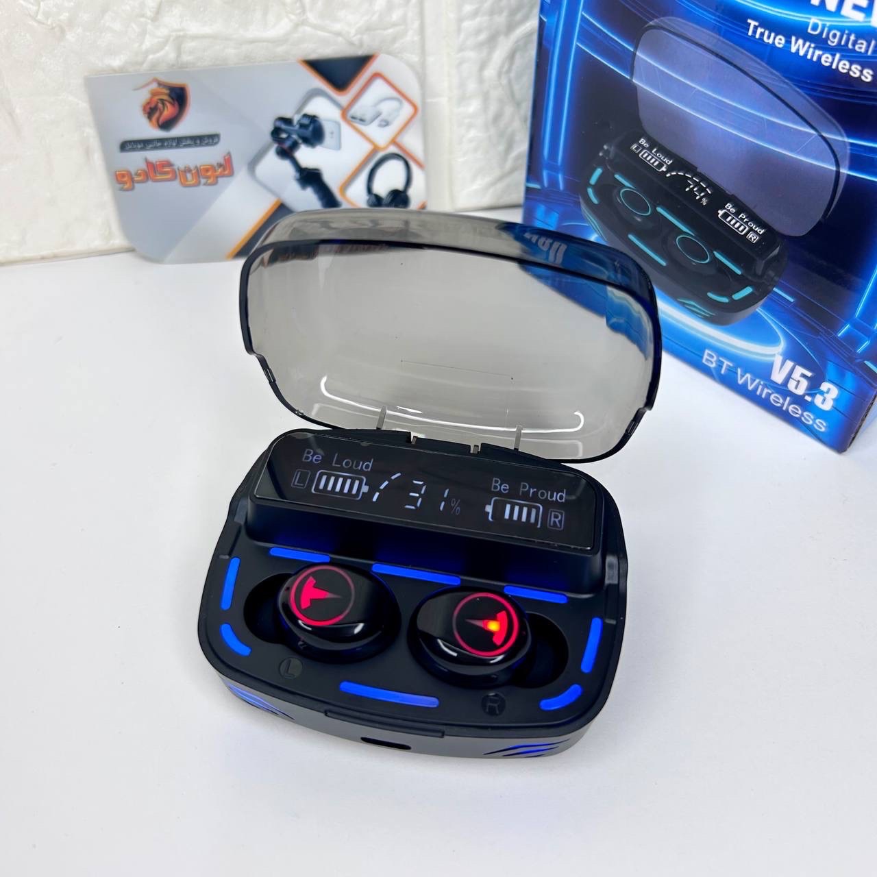 ایرپاد بلوتوثی پاور بانک دار کیفیت عالی رقص نور RGB مناسب مکالمه و موریک