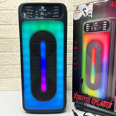 اسپیکر بلوتوثی میکروفون دار قابل حمل رم خور فلش خور رقص نور RGB (ارسال پس کرایه)