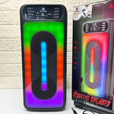 اسپیکر بلوتوثی میکروفون دار قابل حمل رم خور فلش خور رقص نور RGB (ارسال پس کرایه)