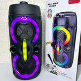 اسپیکر بلوتوثی میکروفون دار قابل حمل رقص نور RGB (ارسال پس کرایه)