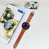 ساعت هوشمند واچ گلد بند رولکس و چرمی WATCH GOLD (3 IN 1 ) اسمارت واچ مردانه هوشمند ساعت هوشمند گرد طلایی