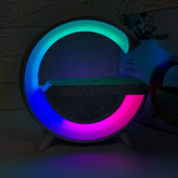 چراغ خواب بلوتوثی اسپیکر دار دارای شارژر وایرلس شب خواب رنگی RGB