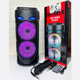 اسپیکر بلوتوثی میکروفون دار رم خور فلش خور قابل حمل رقص نور RGB (ارسال پس کرایه)