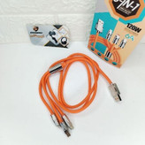 کابل شارژر سه کاره 120W 6A. 3 iN 1وات