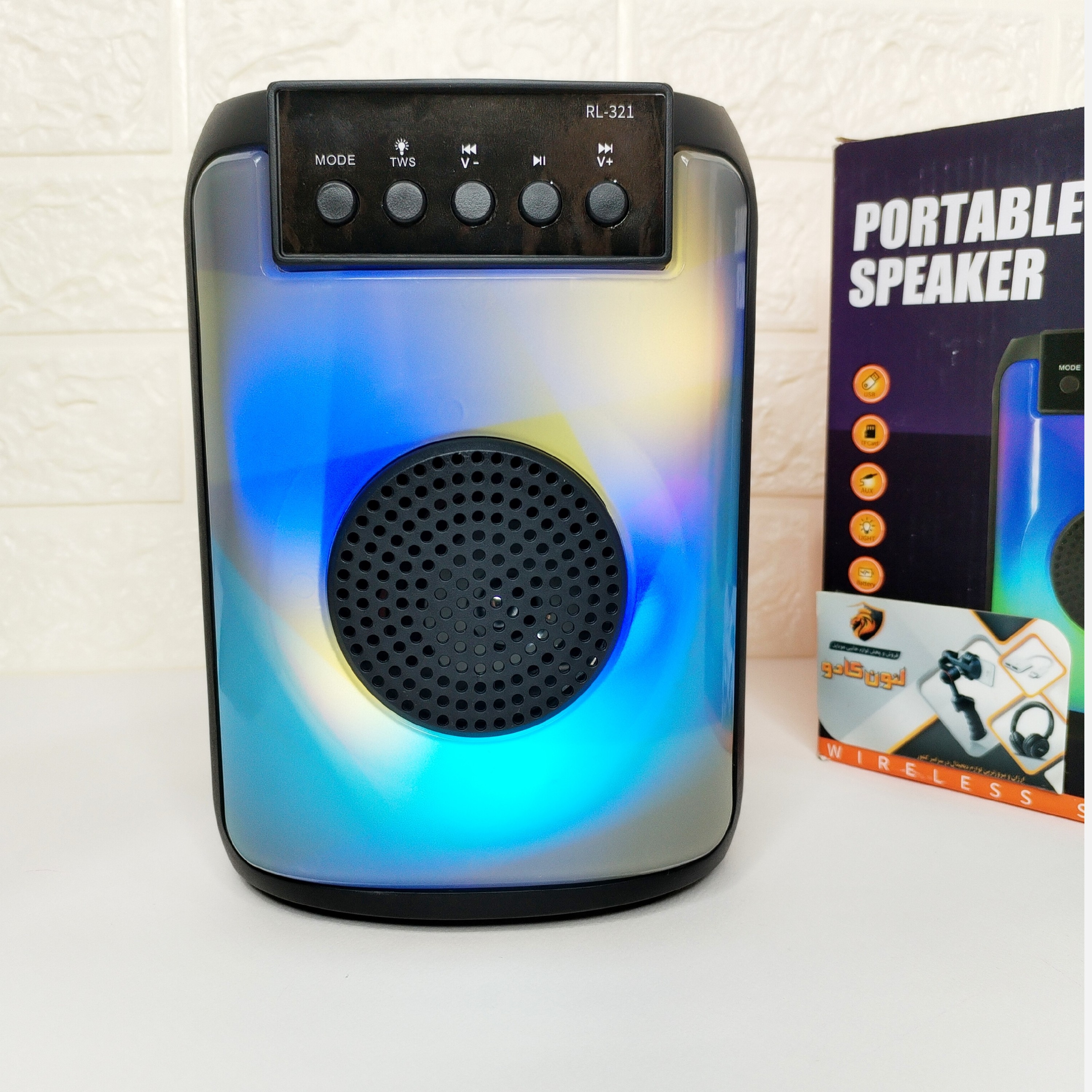 اسپیکر بلوتوثی رم خور دارای رقص نور rgb کیفیت صدای عالی اسپیکر بلوتوثی قابل حمل