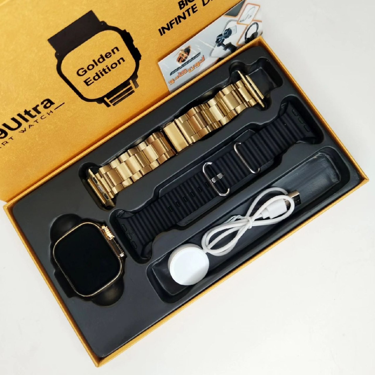 ساعت هوشمند مدل Hk9 Ultra Gold اسمارت واچ هوشمند طلایی همراه با ضمانت