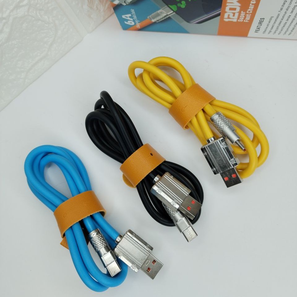کابل شارژ ژله ای 120W فست شارژ تایپ C مناسب انواع گوشی