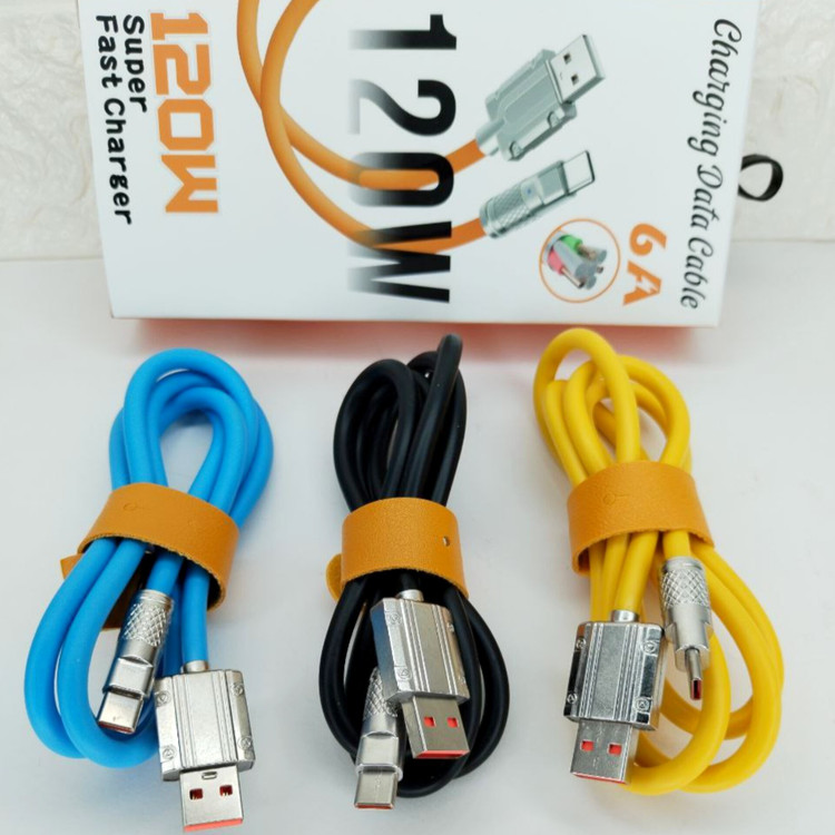کابل شارژ ژله ای 120W فست شارژ تایپ C مناسب انواع گوشی
