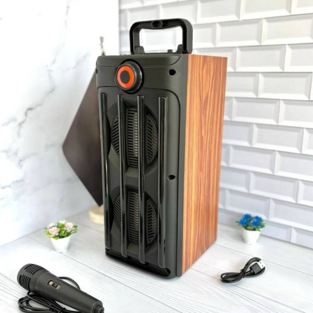 اسپیکر بلوتوثی میکروفون دار رم خور فلش خور قابل حمل قص نور RGB