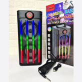 اسپیکر بلوتوثی میکروفون دار رم خور فلش خور قابل حمل قص نور RGB