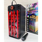 اسپیکر بلوتوثی میکروفون دار رم خور فلش خور قابل حمل قص نور RGB