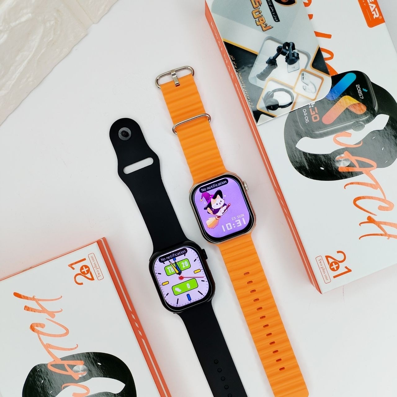 ساعت هوشمند 2 بند KEQIWEAR سری 10 کیفیت فوق العاده