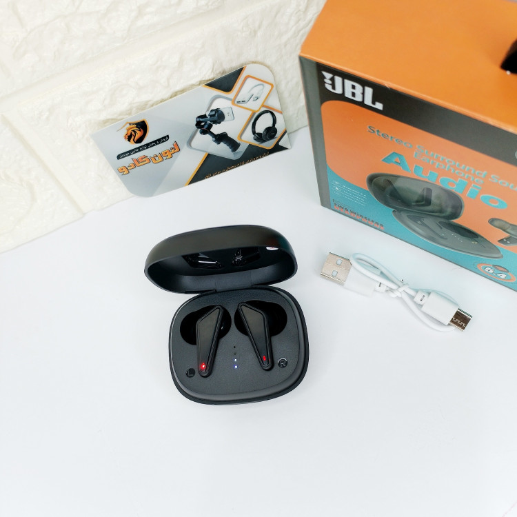 ایرپاد بلوتوثی JBL هندزفری بلوتوثی JBL وایرلس مناسب موزیک مکالمه ورزش دارای کیس پاور بانکی