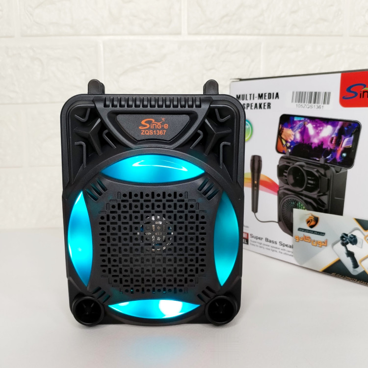 اسپیکر بلوتوثی رقص نوردار RGB به همراه میکروفون پخش صدا