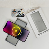 پاوربانک سامسونگ 10000 میلی آمپر 15 وات شارژر همراه مسافرتی Samsung به همراه کابل و مگ سیف سامسونگ شارژ بیسیم وایرلس