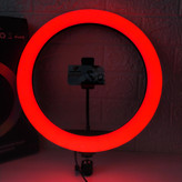 رینگ لایت رنگی سایز 36 RGB به همراه سه پایه 2.10 سانتی متری حرفه ای دارای رقص نور همراه با ضمانت (پس کرایه)