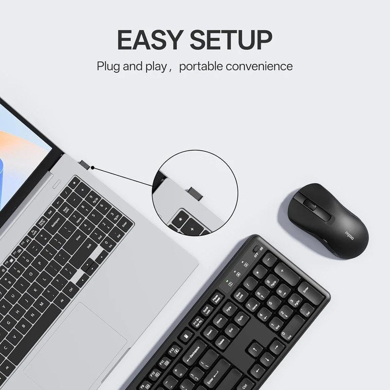 کیبورد و ماوس بی سیم رپو مدل X2100
