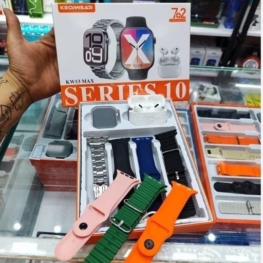 ساعت هوشمند KW53 MAX بهمراه 7 بند و ایرپاد قیمت عالی