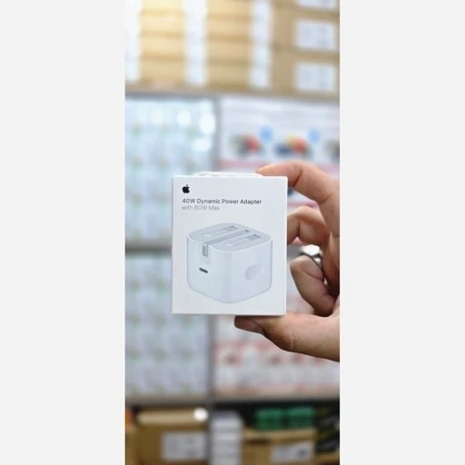 شارژر اپل اصلی 40W Dynamic Power Adapter با توان خروجی تا 60 وات 3 پین کیفیت عالی