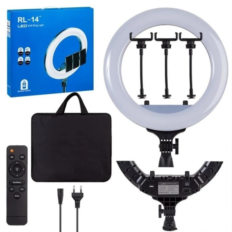 رینگ لایت RL-21 اصلی بهمراه سه پایه فلزی،کنترل،هولدر،کیف مخصوص کیفیت عالی
