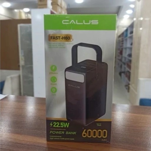 پاوربانک برند کالوس مدل FAST H60 ظرفیت 60000 میلی آمپر ساعت دارای چراغ قوه قیمت عالی