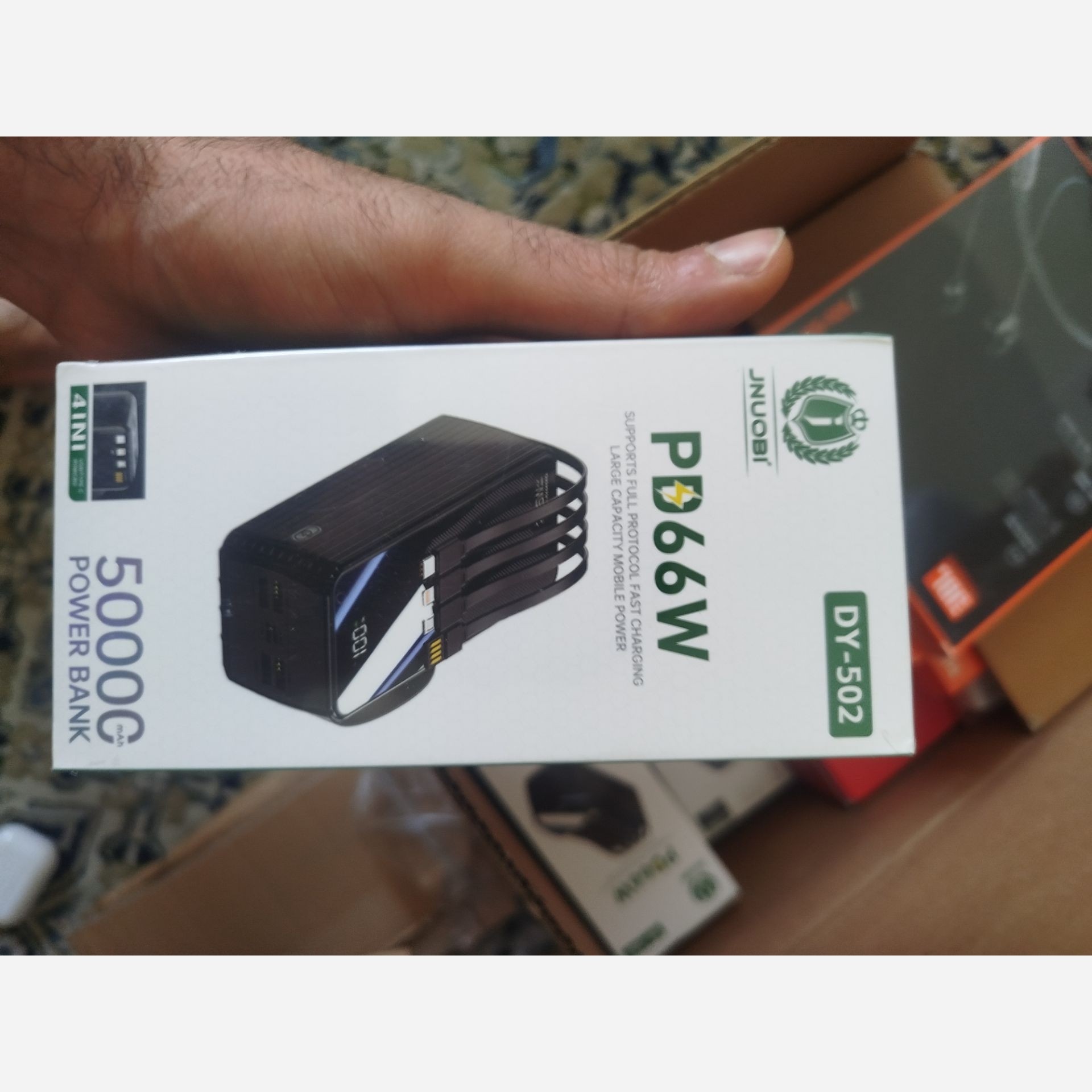 پاوربانک 50000 هزار میلی آمپر JNUOBI DY502 قیمت عالی