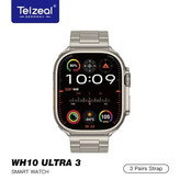 ساعت هوشمند تلزیل WH10 ULTRA3 ضدآب اصلی با 3 بند اضافه کیفیت عالی