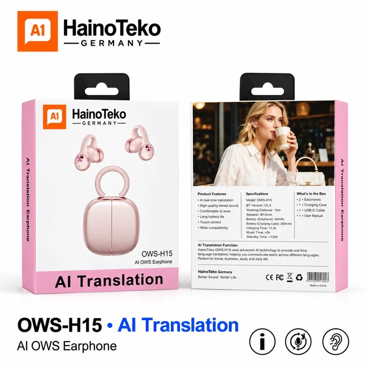 ایرپاد هندزفری بلوتوث زنانه لاله گوشhino teko OWS H15 اورجینال کیفیت عالی عالی