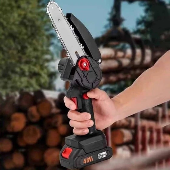 اره شارژیزنجیری CHAINSAW اصلی بهمراه 2 باتری 48 ولت کیفیت عالی