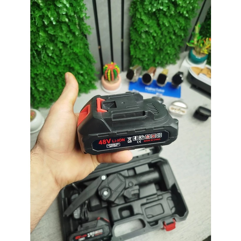 اره شارژیزنجیری CHAINSAW اصلی بهمراه 2 باتری 48 ولت کیفیت عالی