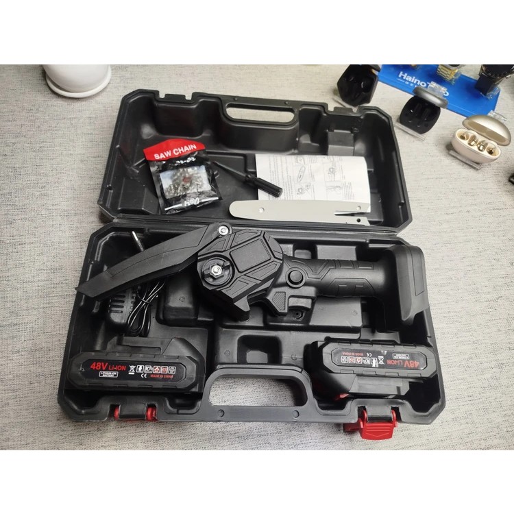 اره شارژیزنجیری CHAINSAW اصلی بهمراه 2 باتری 48 ولت کیفیت عالی