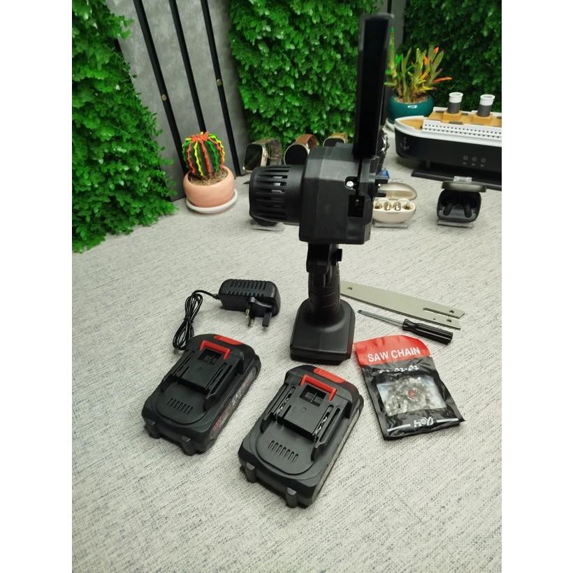 اره زنجیری شارژی CHAINSAW همراه 2 باتری 48 ولت کیفیت عالی