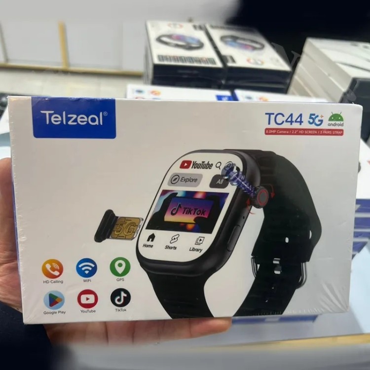 ساعت هوشمند سیمکارت خور Telzeal TC44 5G اصلی Amoled دوربین دار بهمراه 3 عدد بند ریجستری قیمت عالی