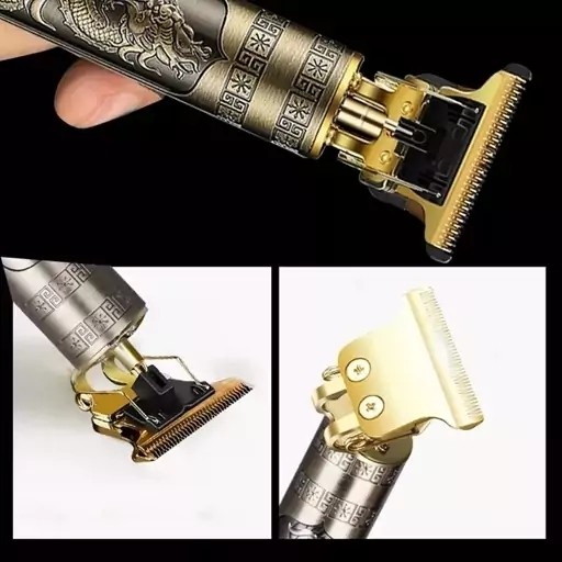 ریش تراش و خط زن طرح سلطنتی- تیغه بزرگ و فلزی-کیفیت عالی