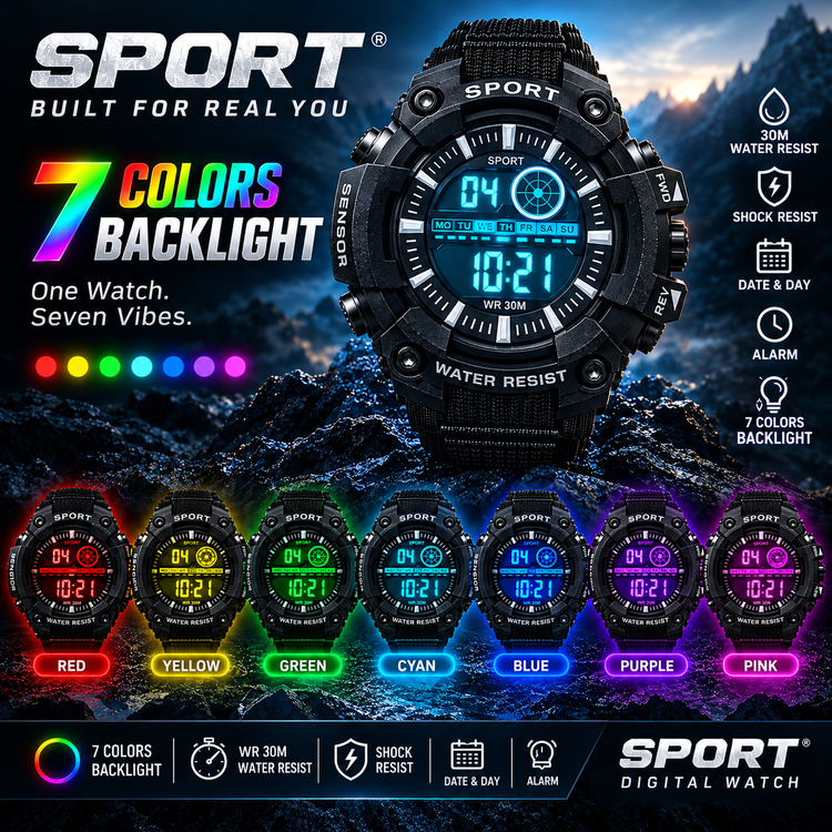 ساعت دیجیتال sport مدل صادراتی خاص شیک