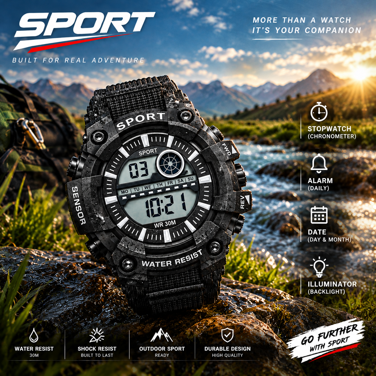 ساعت دیجیتال sport مدل صادراتی خاص و شیک