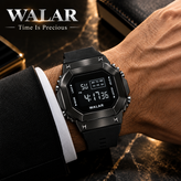 ساعت دیجیتال والار walar رنگ کربنی *شیک زیبا*