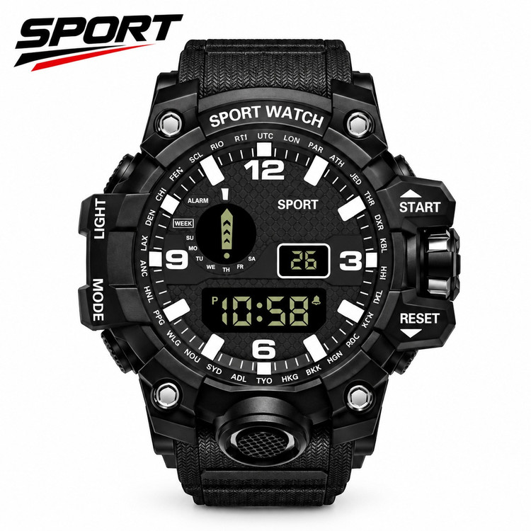 ساعت دیجیتال sport مدل صادراتی مشکی زیبا
