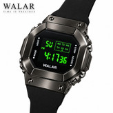 ساعت دیجیتال والار walar رنگ کربنی شیک زیبا