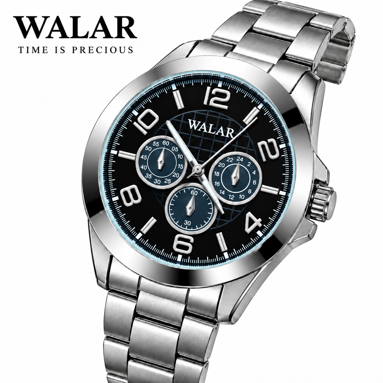 ساعت والار walar صادراتی نقره ای خاص