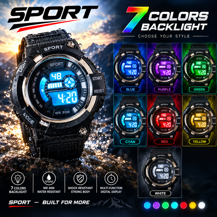 ساعت دیجیتال sport مدل صادراتی زیبا