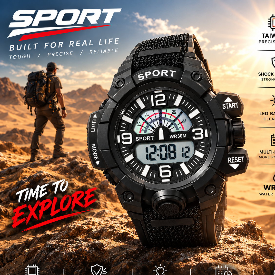 ساعت دیجیتال sport اسپورت خاص صادراتی