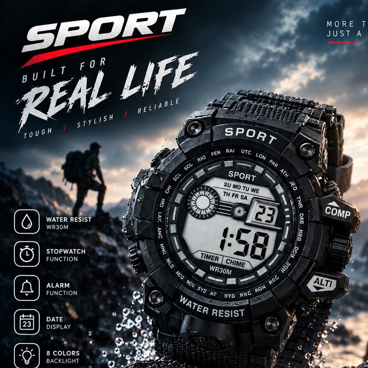 ساعت دیجیتال sport طراحی زیبا صادراتی