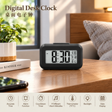 ساعت رومیزی آلارمدار دیجیتال دماسنجدار با نور پس زمینه led