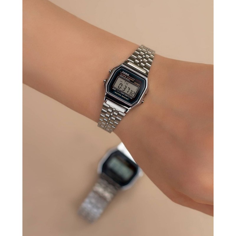 ساعت کاسیو casio زنانه نقره ای مدل a159 ( بهترین کیفیت )