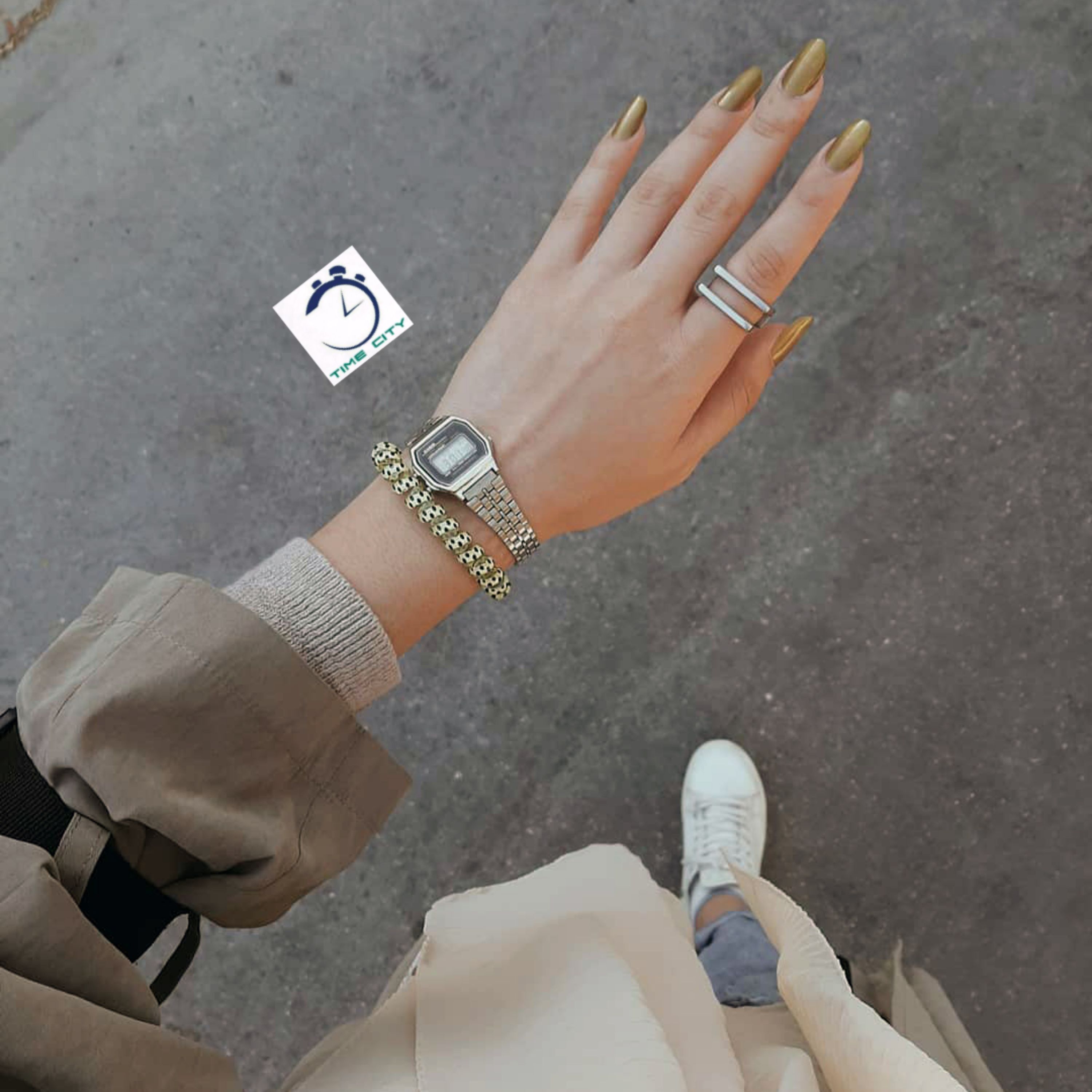 ساعت کاسیو casio زنانه نقره ای وینتیج کیفیت بالا