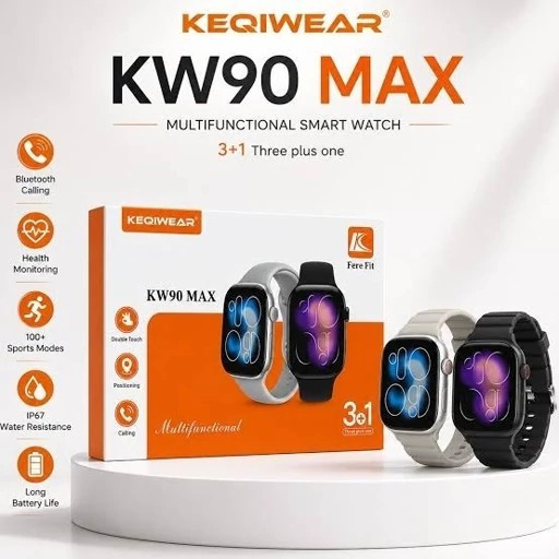 ساعت هوشمند KW90 MAX سه 3 بند سری 10 ورژن 2027 ارسال فوری