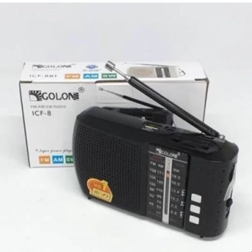 رادیو اسپیکر اصلی شارژی GOLON-ICF8 بلوتوثی جیبی گولون سه موج مدل GOLON ICF-8BT