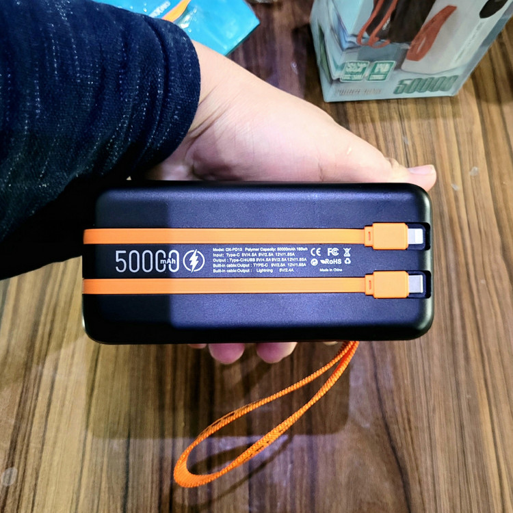 پاوربانک غول 50000mAh هزار اصلی 22/5 فست 6 خروجی 4/5 آمپر کمپینگ شرگتی