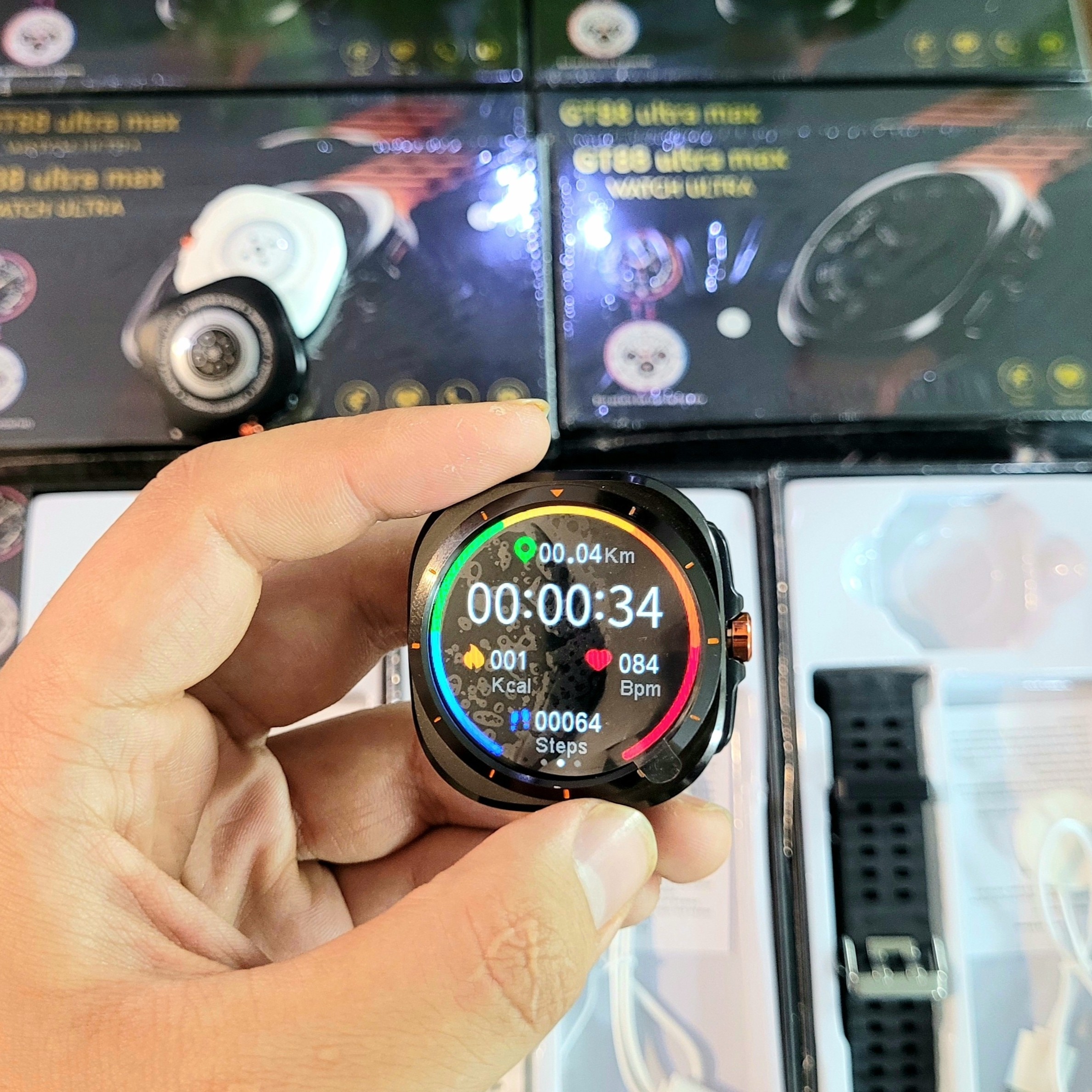 ساعت هوشمند GT88 ULTRA MAX گرد دو بند سوپر امولد بالاترین کیفیت بازار فروش تک به قیمت عمده درجه یک